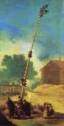 Francisco Jose de Goya The Greasy Pole (La Cucana) oil painting on canvas